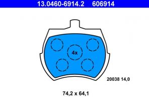 ATE 13.0460-6914.2 - Brzdové platničky -