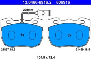 ATE 13.0460-6916.2 - Brzdové platničky -