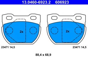 ATE 13.0460-6923.2 - Brzdové platničky -