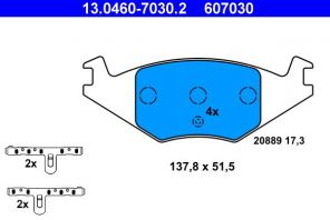 ATE 13.0460-7030.2 - Brzdové platničky -