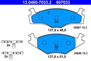 ATE 13.0460-7033.2 - Brzdové platničky -