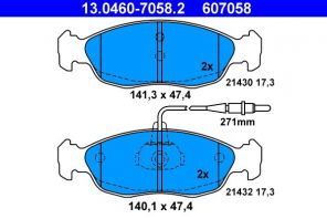 ATE 13.0460-7058.2 - Brzdové platničky -