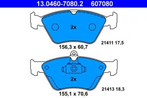 ATE 13.0460-7080.2 - Brzdové platničky -