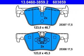 ATE 13.0460-3859.2 - Brzdové platničky -