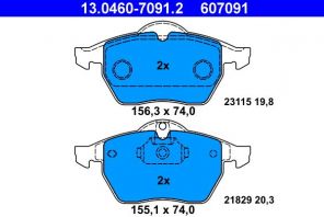 ATE 13.0460-7091.2 - Brzdové platničky -