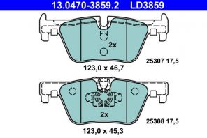 ATE 13.0470-3859.2 - Brzdové platničky -