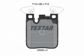 Textar 2502902 - Brzdové platničky -