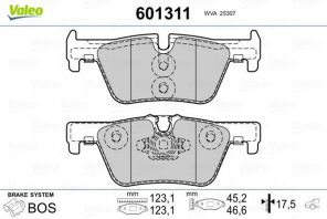 Valeo 601311 - Brzdové platničky -