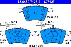 ATE 13.0460-7123.2 - Brzdové platničky -