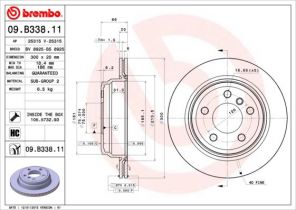Brembo 09.B338.11 - Brzdový kotúč