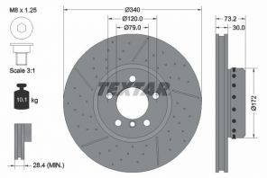 Textar 92265025 - Brzdový kotúč -