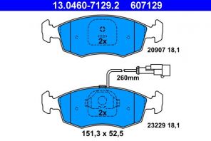 ATE 13.0460-7129.2 - Brzdové platničky -