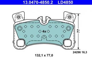 ATE 13.0470-4850.2 - Brzdové platničky -