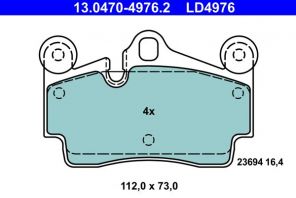 ATE 13.0470-4976.2 - Brzdové platničky -
