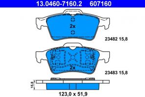 ATE 13.0460-7160.2 - Brzdové platničky -