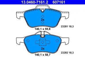 ATE 13.0460-7161.2 - Brzdové platničky -