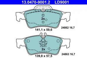 ATE 13.0470-9001.2 - Brzdové platničky -