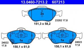 ATE 13.0460-7213.2 - Brzdové platničky -