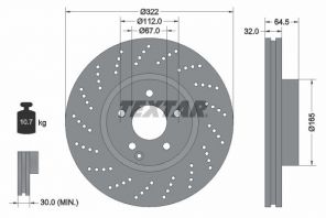 Textar 92163403 - Brzdový kotúč -
