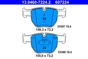 ATE 13.0460-7224.2 - Brzdové platničky -