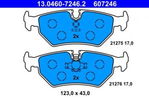 ATE 13.0460-7246.2 - Brzdové platničky -