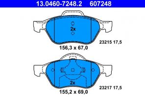 ATE 13.0460-7248.2 - Brzdové platničky -