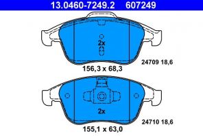 ATE 13.0460-7249.2 - Brzdové platničky -