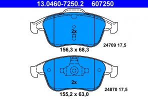 ATE 13.0460-7250.2 - Brzdové platničky -