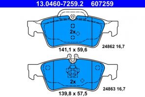 ATE 13.0460-7259.2 - Brzdové platničky -