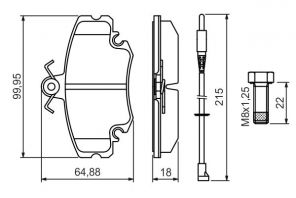 Bosch 0 986 494 522 - Brzdové platničky -
