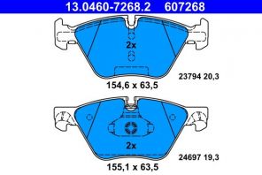 ATE 13.0460-7268.2 - Brzdové platničky -