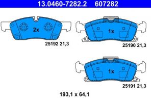ATE 13.0460-7282.2 - Brzdové platničky -