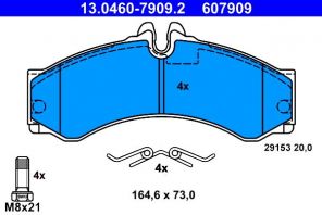 ATE 13.0460-7909.2 - Brzdové platničky -