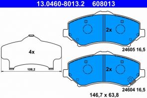ATE 13.0460-8013.2 - Brzdové platničky -