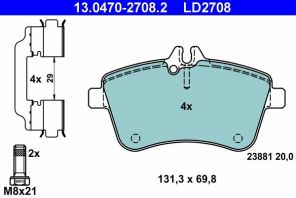 ATE 13.0470-2708.2 - Brzdové platničky -