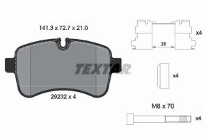 Textar 2923201 - Brzdové platničky -