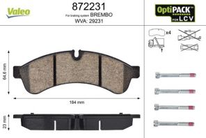 Valeo 872231 - Brzdové platničky -