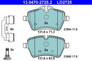 ATE 13.0470-2725.2 - Brzdové platničky -