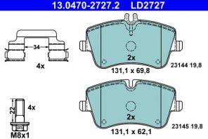 ATE 13.0470-2727.2 - Brzdové platničky -