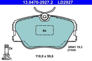 ATE 13.0470-2927.2 - Brzdové platničky -