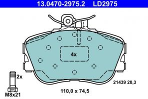 ATE 13.0470-2975.2 - Brzdové platničky -