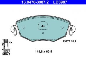 ATE 13.0470-3987.2 - Brzdové platničky -