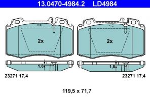 ATE 13.0470-4984.2 - Brzdové platničky -