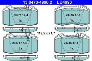 ATE 13.0470-4990.2 - Brzdové platničky -