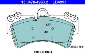 ATE 13.0470-4993.2 - Brzdové platničky -