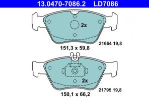 ATE 13.0470-7086.2 - Brzdové platničky -