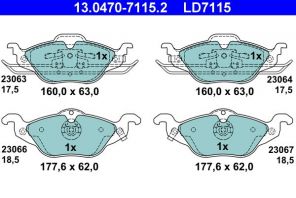 ATE 13.0470-7115.2 - Brzdové platničky -