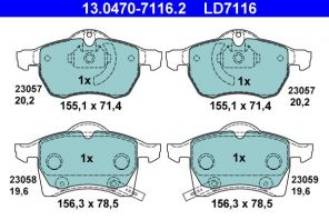 ATE 13.0470-7116.2 - Brzdové platničky -