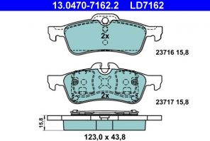 ATE 13.0470-7162.2 - Brzdové platničky -