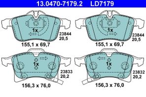 ATE 13.0470-7179.2 - Brzdové platničky -